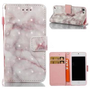 Beige Marble 3D Painted Leather Wallet Case for iPod Touch 5 6