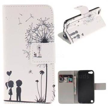 Couple Dandelion PU Leather Wallet Case for iPod Touch 5 6