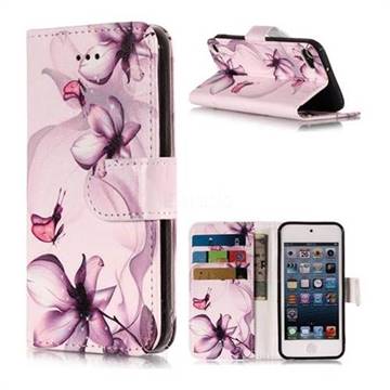 Dream Lotus Flower PU Leather Wallet Phone Case for iPod Touch 5 6