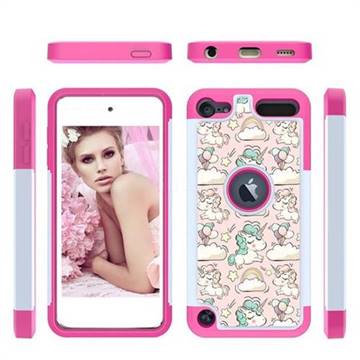 Pink Pony Shock Absorbing Hybrid Defender Rugged Phone Case Cover for iPod Touch 7 (7th Generation, 2019)
