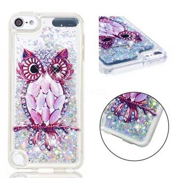Seashell Owl Dynamic Liquid Glitter Quicksand Soft TPU Case for iPod Touch 7 (7th Generation, 2019)