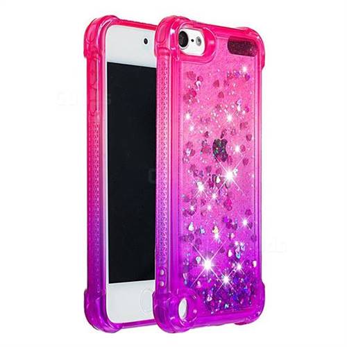 Rainbow Gradient Liquid Glitter Quicksand Sequins Phone Case for iPod