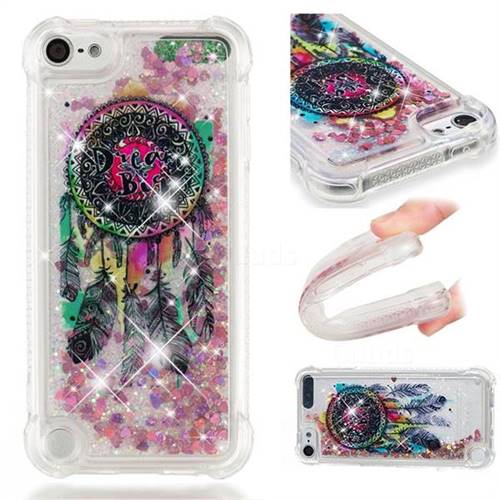 Seal Wind Chimes Dynamic Liquid Glitter Sand Quicksand Star TPU Case for iPod Touch 7 (7th Generation, 2019)