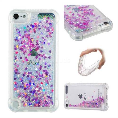 Dynamic Liquid Glitter Sand Quicksand Star TPU Case for iPod Touch 7 (7th Generation, 2019) - Rose