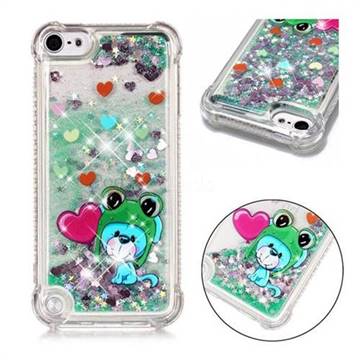 Heart Frog Lion Dynamic Liquid Glitter Sand Quicksand Star TPU Case for iPod Touch 7 (7th Generation, 2019)