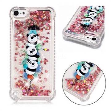 Three Pandas Dynamic Liquid Glitter Sand Quicksand Star TPU Case for iPod Touch 7 (7th Generation, 2019)