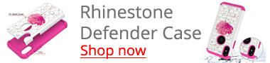 Wholesale Studded Rhinestone Bling Diamond Shock Absorbing Hybrid Defender Rugged Phone Case Cover